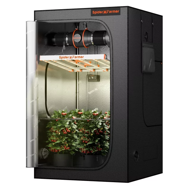 Spider Farmer G5000 Komplettset 150x150x200cm Growbox mit 480W LED, Belüftungssystem und S