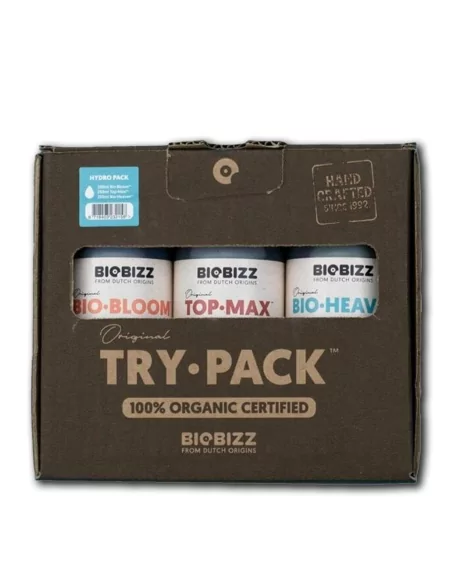 BioBizz Try-Pack Hydro - Kit d'engrais organiques pour la culture hydroponique