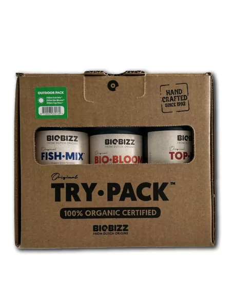 BioBizz Try-Pack Outdoor - Kit d'engrais organiques pour la culture en plein air