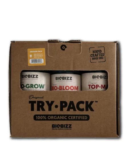 BioBizz Try-Pack Indoor - Kit d'engrais organiques pour la culture en intérieur