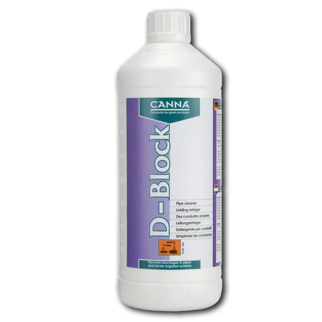 Canna D-Block System Cleaner 1L - Nettoyage efficace des systèmes d'irrigation