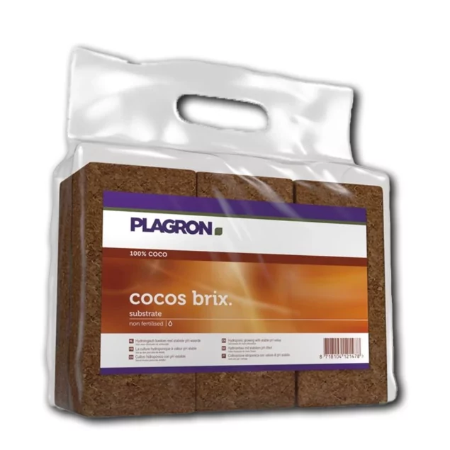 Plagron Cocos Brix 9L - Blocs de coco compacts pour une croissance optimale des plantes