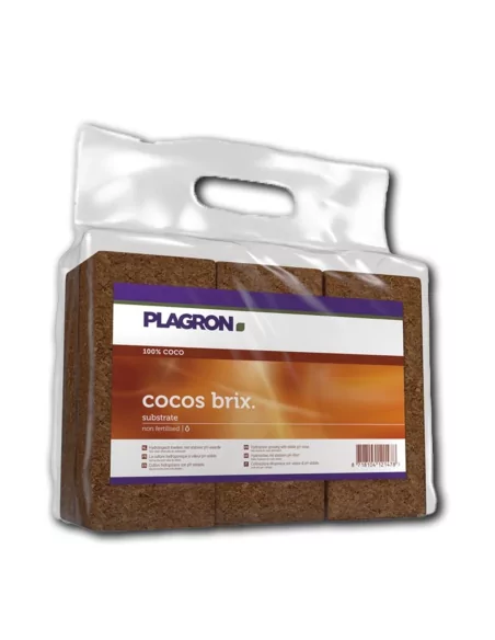 Plagron Cocos Brix 9L - Blocs de coco compacts pour une croissance optimale des plantes