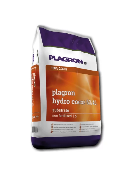 Plagron Hydro Cocos 60/40 45L - Mélange optimal pour la croissance des racines et l'apport de nutriments