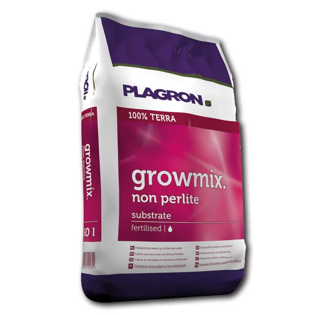 Plagron Grow Mix sans perlite 50L - Terreau pré-fertilisé pour une croissance vigoureuse