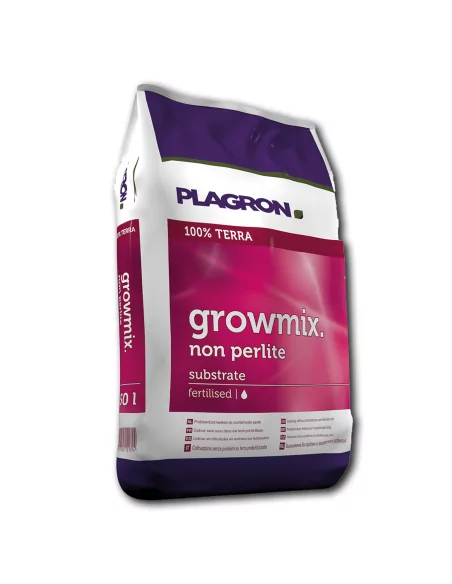 Plagron Grow Mix ohne Perlite 50L - Vorgedüngte Erde für kräftiges Wachstum