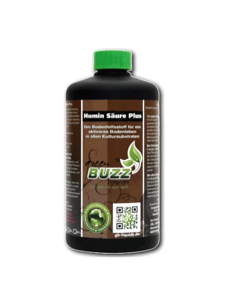 Green Buzz Nutrients Acide humique Plus 250ml - Amendement organique pour des plantes saines