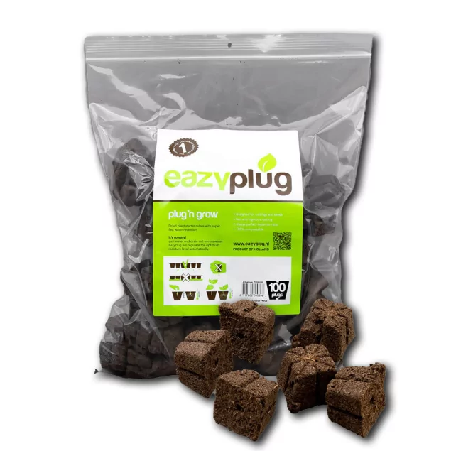 Eazy Plug Bag 100 Stk - Biologisch abbaubare Anzuchtplugs für optimale Keimung