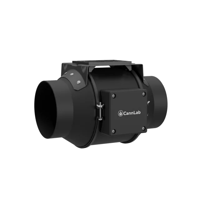 Cannlab IQ-4 Lüftungsset + Clip-Ventilator – 4” EC Inline-Ventilator mit WiFi-Controller & Aktivkohlefilter – Smart-Kit