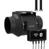 Ventilační sada Cannlab IQ-6 + klipový ventilátor - 6" EC inline ventilátor s WiFi ovladačem a filtrem s aktivním uhlím - chytrá
