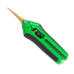 Cannlab Cut - Precisieschaar 16,7 cm, roestvrij staal & titanium coating, ergonomisch, groen