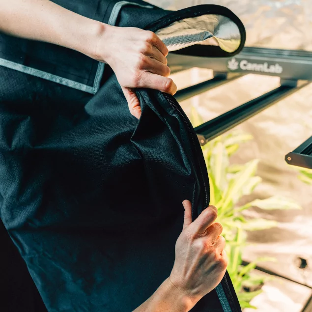 Cannlab Growbox 60x60x180 cm - Tente de culture intérieure 2000D Oxford & Mylar - Pour 2 plantes